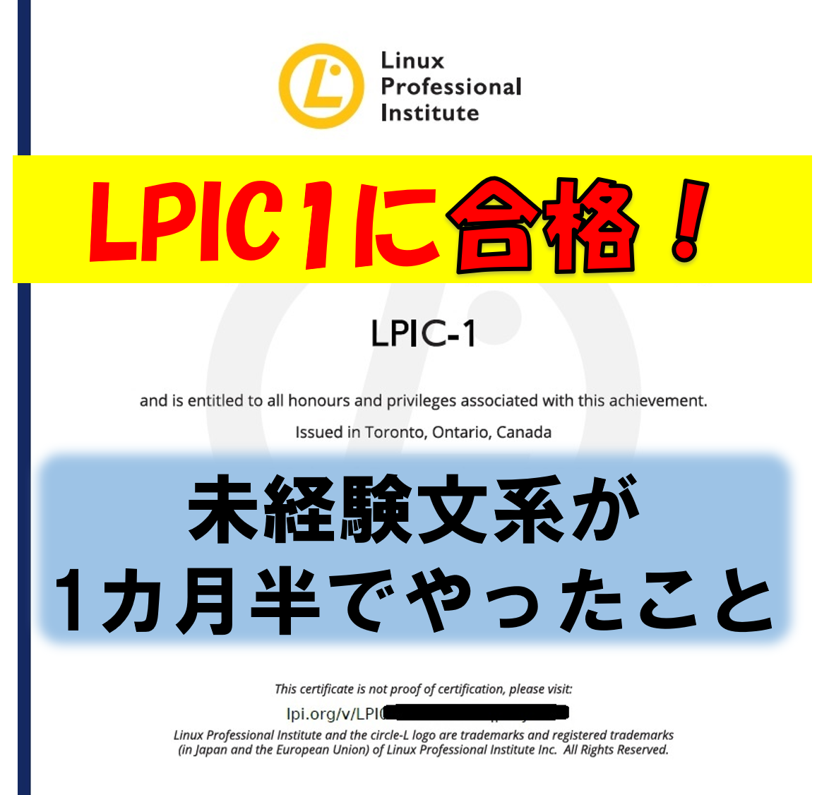 完全未経験文系がlpic1に合格するまでにしたこと Pro Tea プロティー